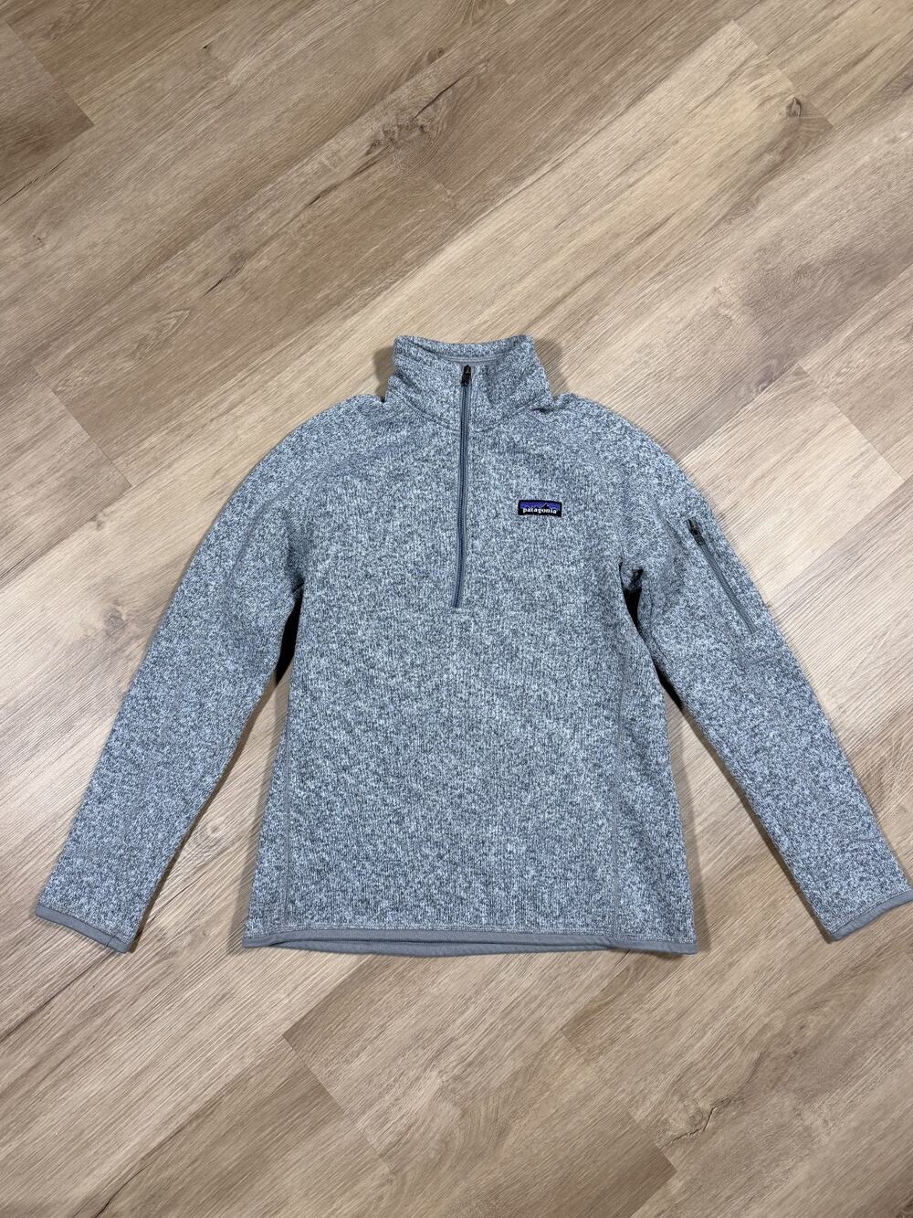 Patagonia Better Sweater 1/4 Zip Fleece Womens S Birch White Gray 25617 Pullover